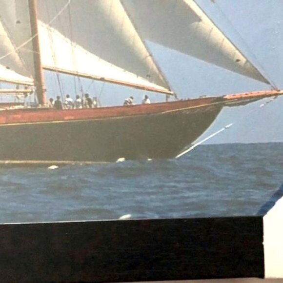 Creole Three Masted Schooner Ship Color Print Framed 1997 - Picture 4 of 10